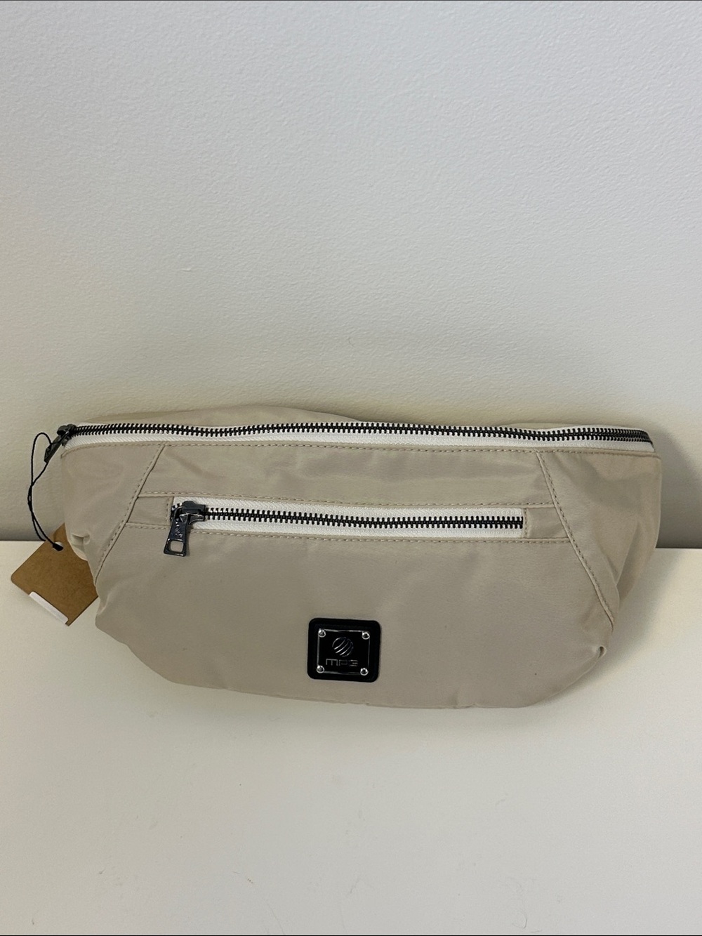 MPG Beige Waist Bag Hip Pack waterproof Neutral Nylon Crossbody